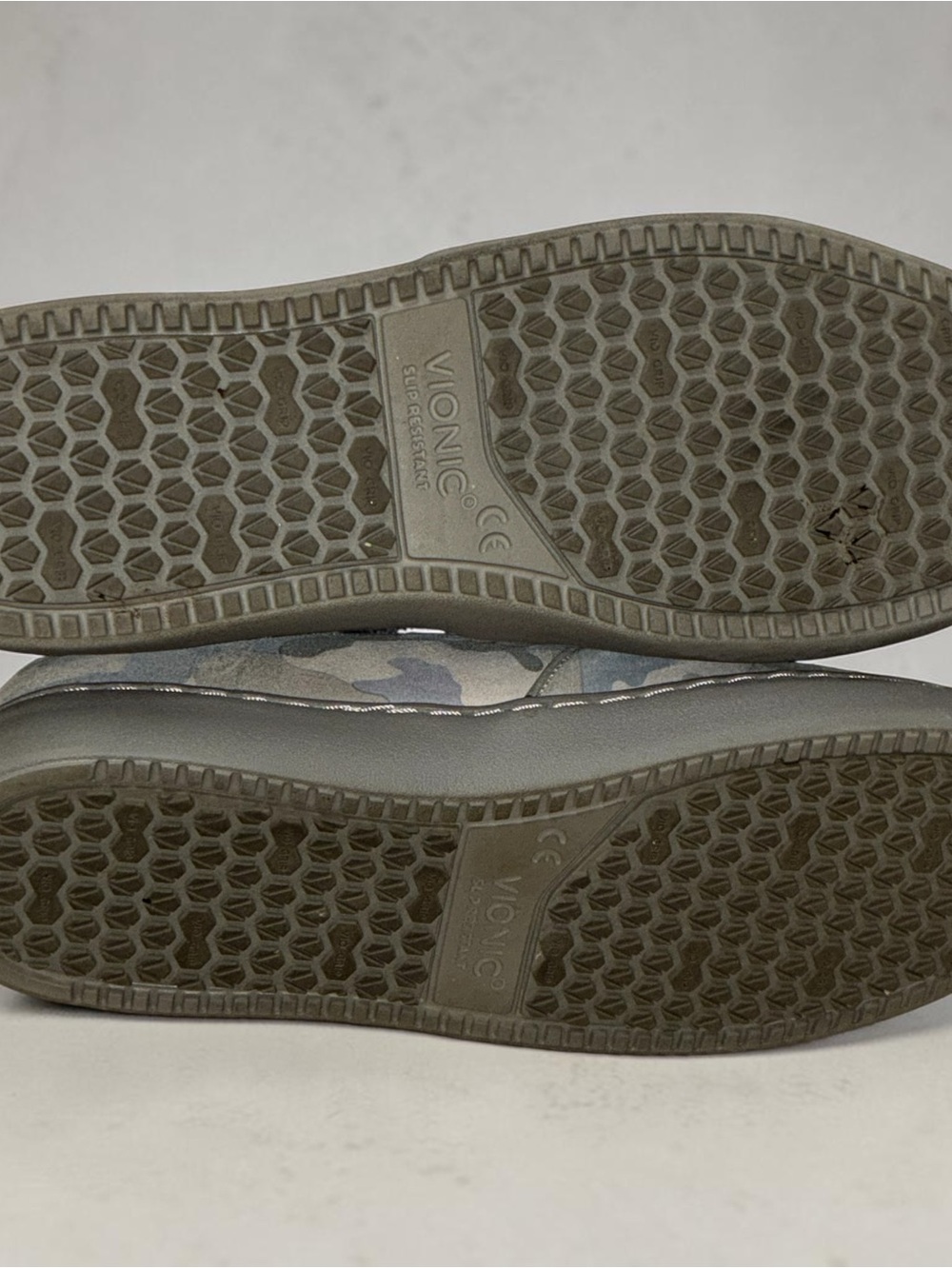 Vionic Pro Avery Camo Slip On Sneakers Gray Blue Suede Wide Width 10 - Picture 8 of 10